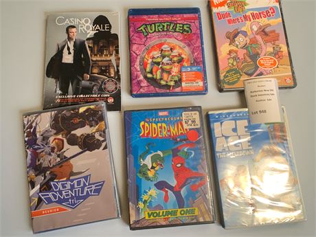 DVD Movie Collection - Casino Royale, Rugrats, Digimon Adventure, Ice Age & More