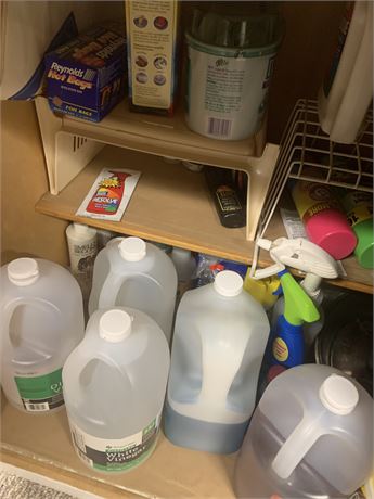 Cupboard Cleanout - Cleaning Chemicals & More