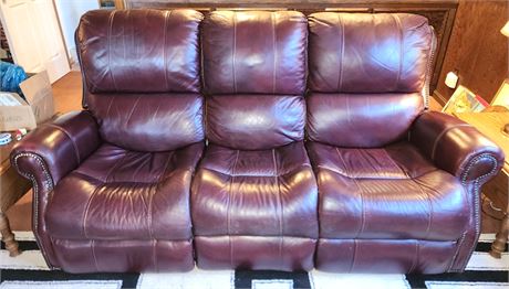 Leather Reclining Sofa