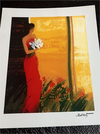 Seriolithograph Print Pleine Floraison by French Artist Emile Belle