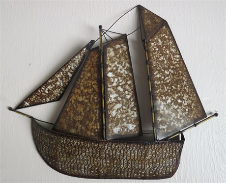 Metal Ship Wall Decor