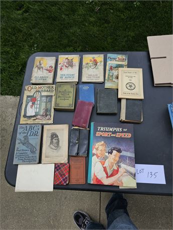 Mixed Vintage Antique Book Lot:Anna Darby/Mary Queen Scots & Much More