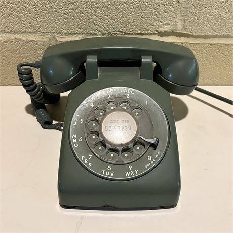 Bell System Western Electric Vintage Green Rotary Telephone