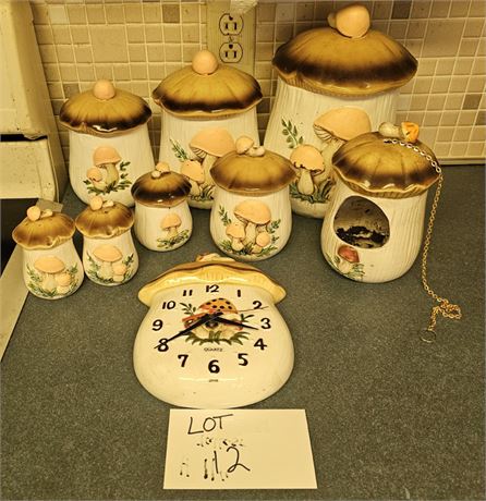 Vintage Sears Japan Mushroom Kitchen Set