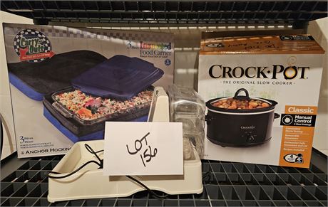 Classic Crock Pot, Anchor Hocking Food Carrier & Pet Fresh Flow