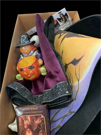 Halloween Decoration & Costume Pieces Lot