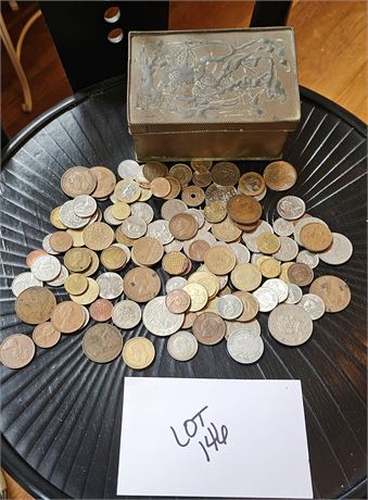 Mixed Foreign Coin Lot: France, Mexico, Canada & More