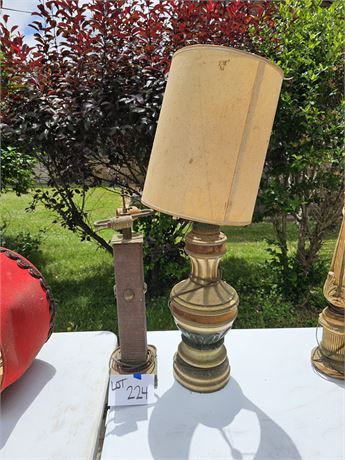 Metal Twine Lamp & Metal Painted MCM Lamp