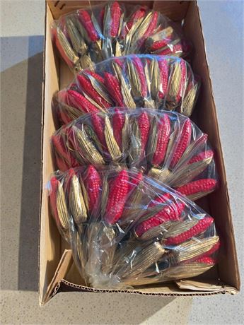 Inarco Decorative Corn Cob Bundles - 8 Boxes (Red Color)
