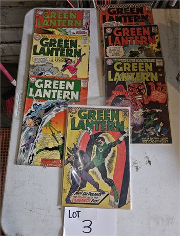 Vintage 12 Cent Green Lantern Comic Books 1960's Era