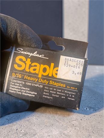 Swingline 9/16 Heavy-Duty Staple Gun Staples Product No 800-9 LT