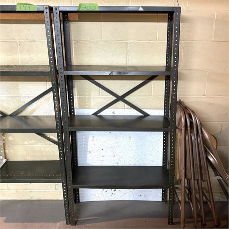 4-Tier Dark Green Metal Shelving - 30 x 12 x 60"T