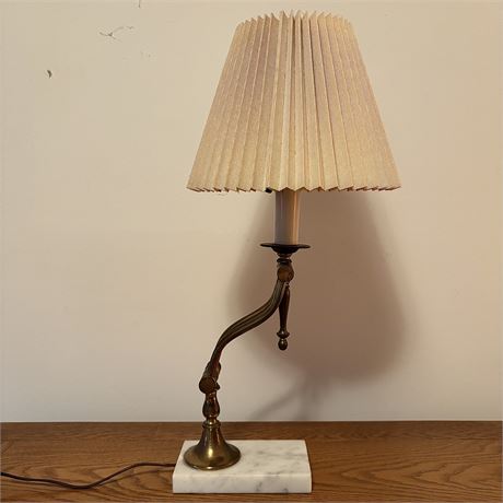 Vintage Adjustable Desk Lamp w/ Marble Base
