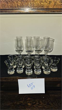 Limoncello Shot Glasses Set of 11 & Set of 8 Cognac Glasses