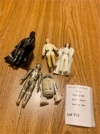 Lot of 5 Vintage Star Wars Figures (No Weapons)