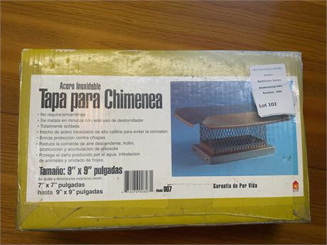 Acero Stainless Steel Chimney Cap In Original Box