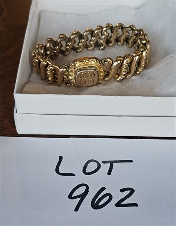Antique Sweetheart Gold Filled Expansion Bracelet - 1940's Era