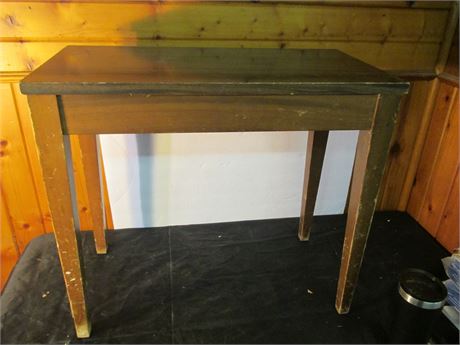 Vintage MCM Formica Top Piano Bench Table w/ Storage