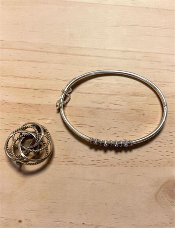 Alice Caviness 1/20 12K Gold Filled Love Know Brooch/Pin