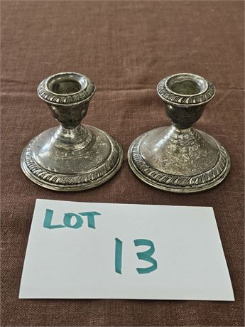 3" Sterling Weighted Candle Holders