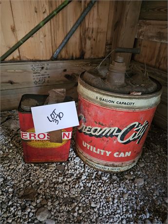 Vintage Cream City Utility Can & More