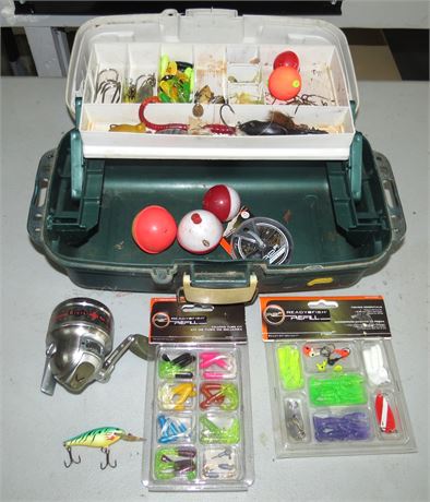 Small Tackle Box, Tackle, Shakespeare Reel