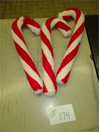 Vintage BJ Toy Co. Plush Candy Canes