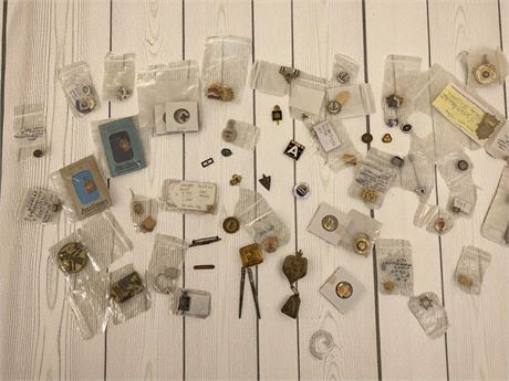 Pins, Badges, Keychains - Army, Navy, Fraternities, Old Grand-Dad Club & More