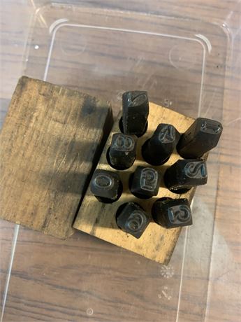 Metal Number Punch Stamp Set