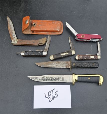 Mixed Pocket & Fixed Blade Knives- Bowie, Sabre, Ekco & More