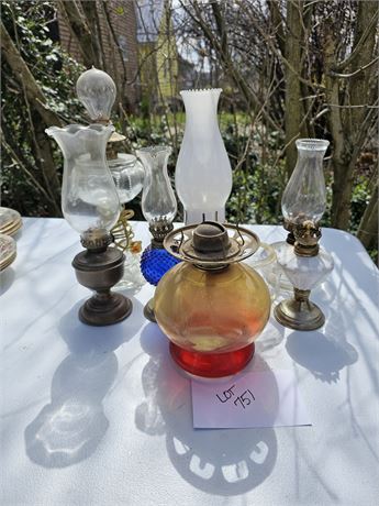 Mixed Oil Lamps - Different Sizes & Styles