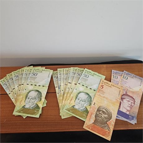 Large Lot of Paper Money from Venezuela