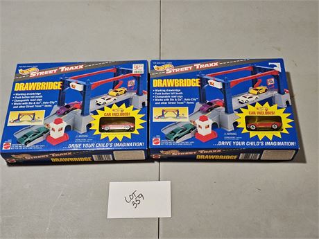 (2) Hotwheels Street Traxx Drawbridge Series NEW IN BOX