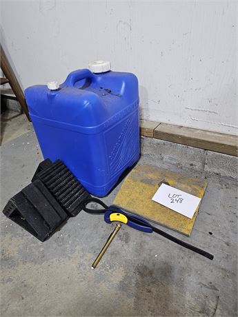 Wheel Blocks / 5 Gallon Gas Can & More