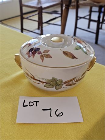 Royal Worcester "Evesham" Gold Covered Casserole Dish