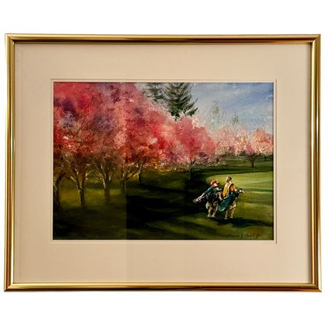 Original William Beal Signed Watercolor Painting - 28.5" x 23.25"