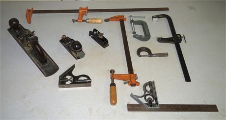 Clamps, Planes, Square, Etc