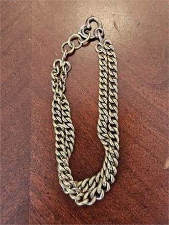 12K 1/20 Gold Double Cable Chain Bracelet