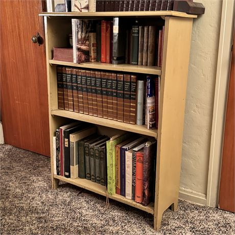 Painted Wood Bookcase - NO CONTENTS - 32" x 42.5"T