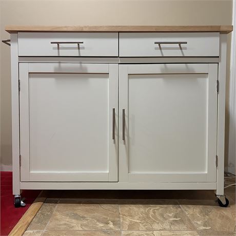 Rolling Kitchen Island - 42 x 18 x 35.5”T