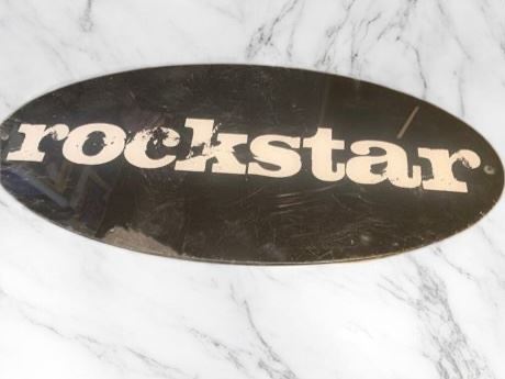 Vintage "rockstar" Black and White Oval-Shaped Sign/Wall Art