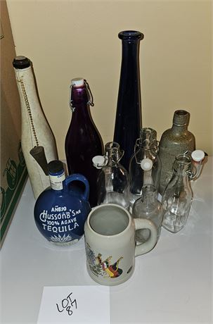 Mixed Bottle Lot: Different Sizes, Makers & Style