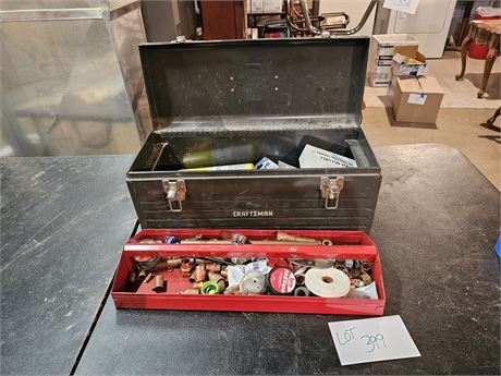 Craftsman Metal Tool Box with Plumbing / Copper Fittings & More