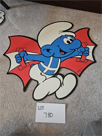 1979 Peyo Large Cardboard Advertising Sign