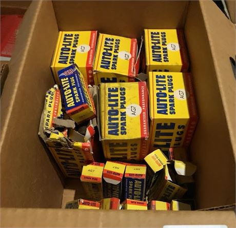 Auto-Lite AG7 Spark Plug Lot (16 Total) - Original Boxes