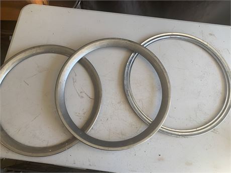 15 Inch Vintage Metal Tire Trim Rings