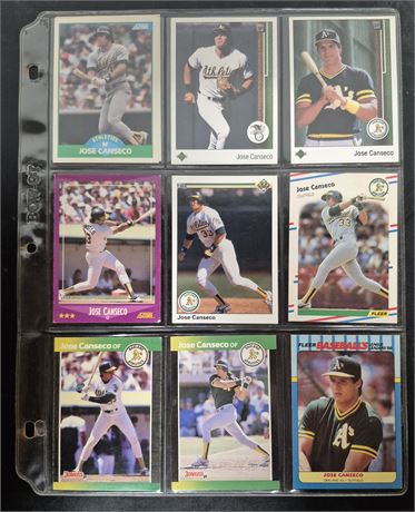 Jose Canseco Card Lot