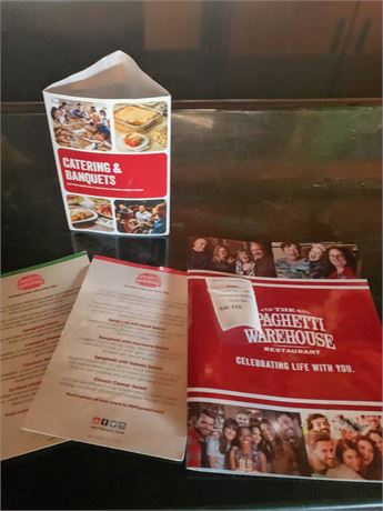 MEMORABILIA LOT - Spaghetti Warehouse Marketing & Menu Lot