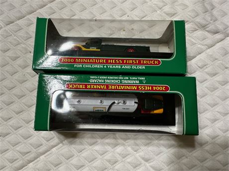 HESS 2000 and 2004 First truck and tanker truck