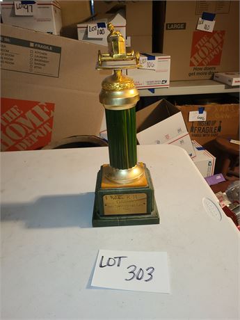 Vintage WAKR Radio Trophy "Best Constructed Car" 1953 Soap Box Derby